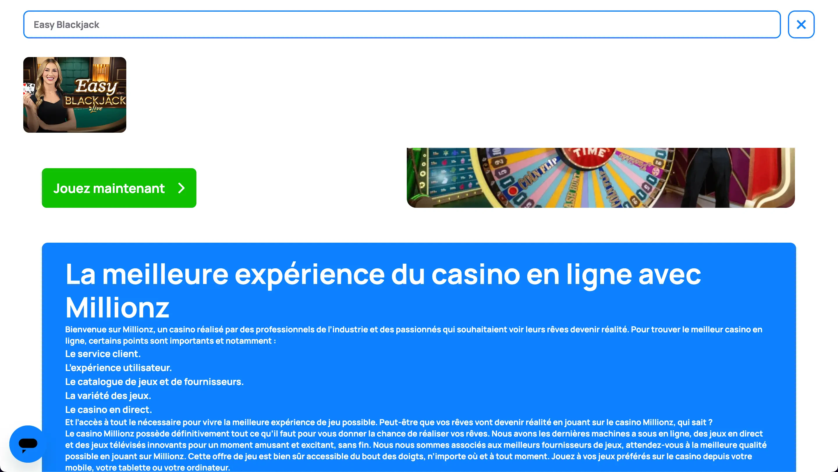 easy blackjack millionz