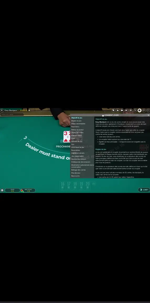 easy blackjack sur mobile