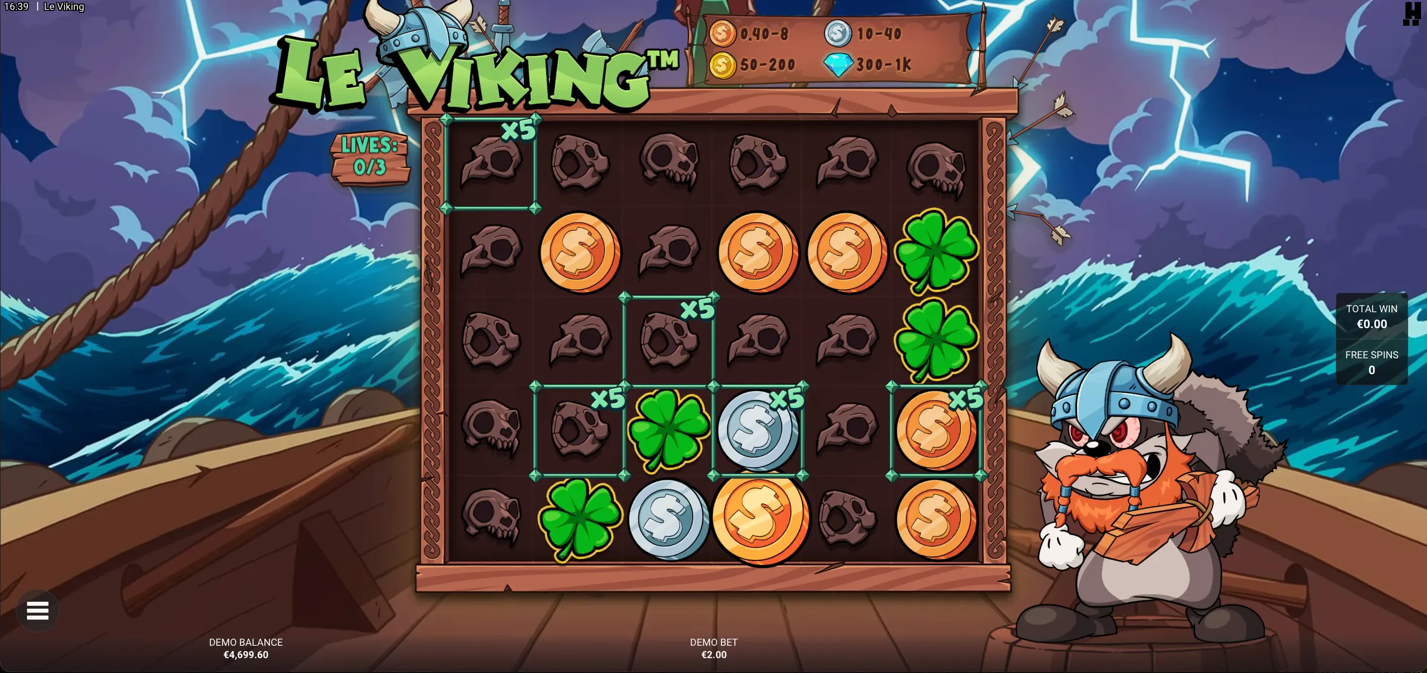 Le Viking ragnarok bonus