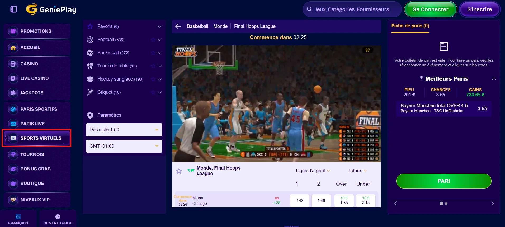 les-sports-virtuels-sur-genieplay