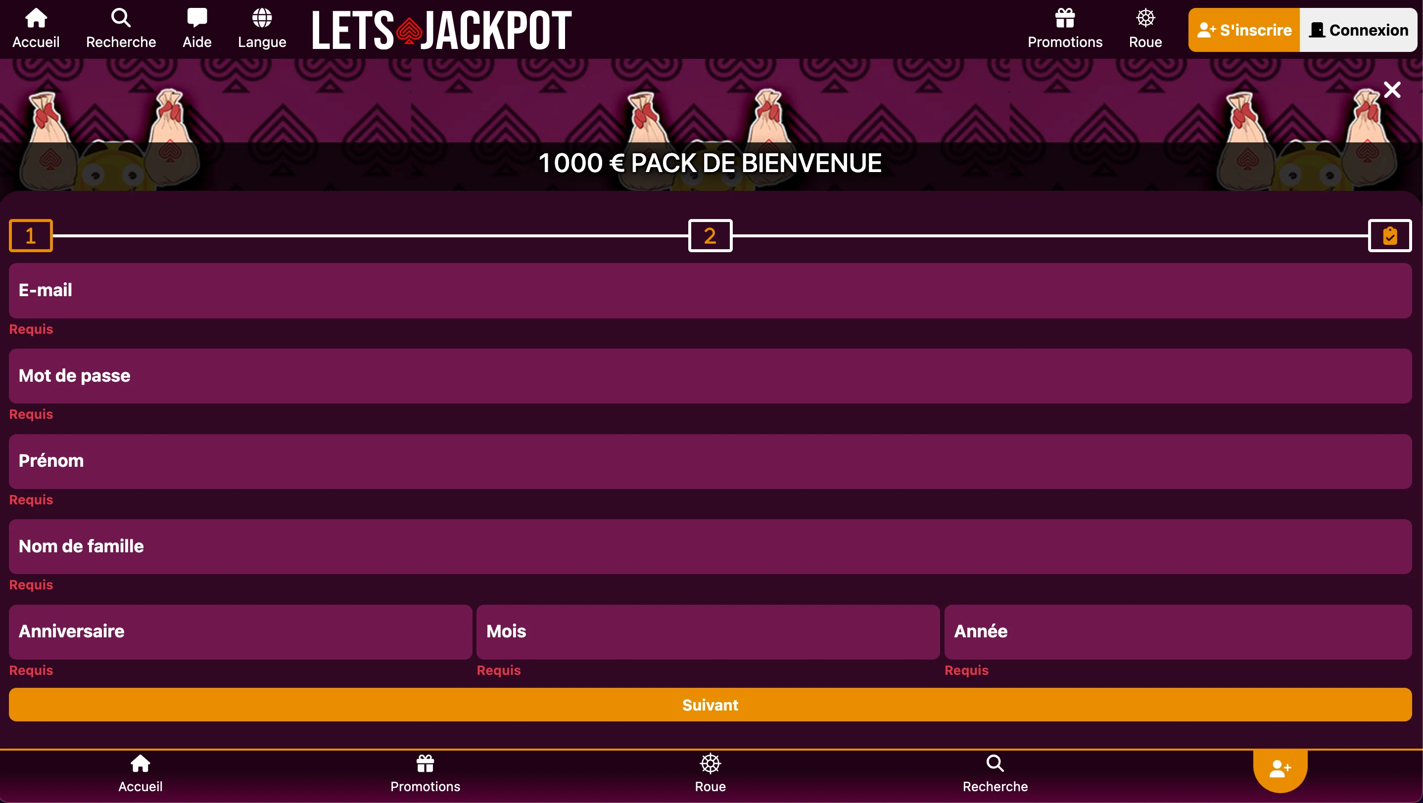 inscription lets jackpot