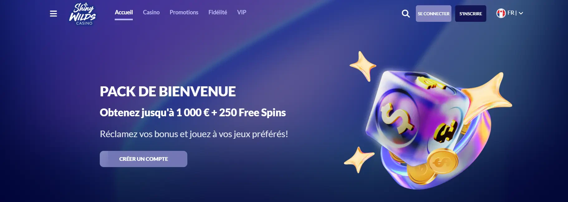 page d'accueil shiny wilds
