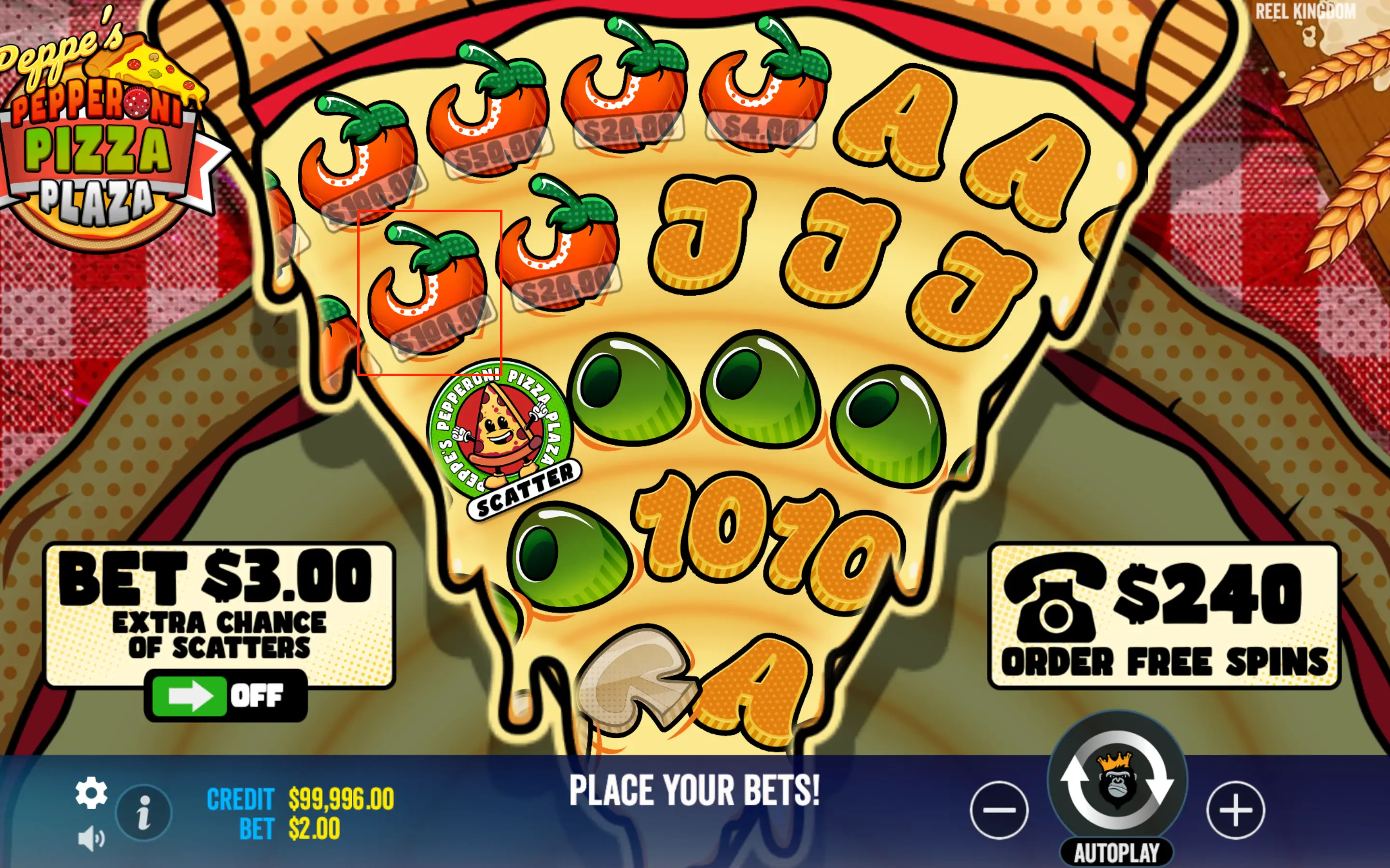 Peppe’s Pepperoni Pizza Plaza money pepper