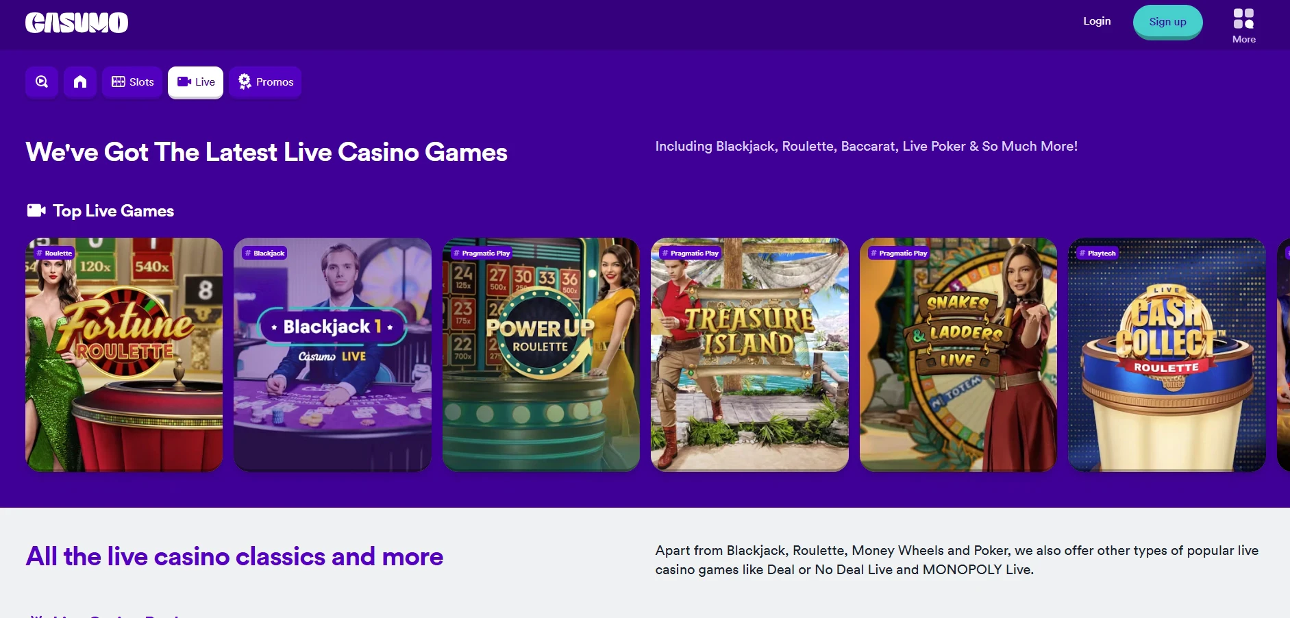Casumo Live Casino