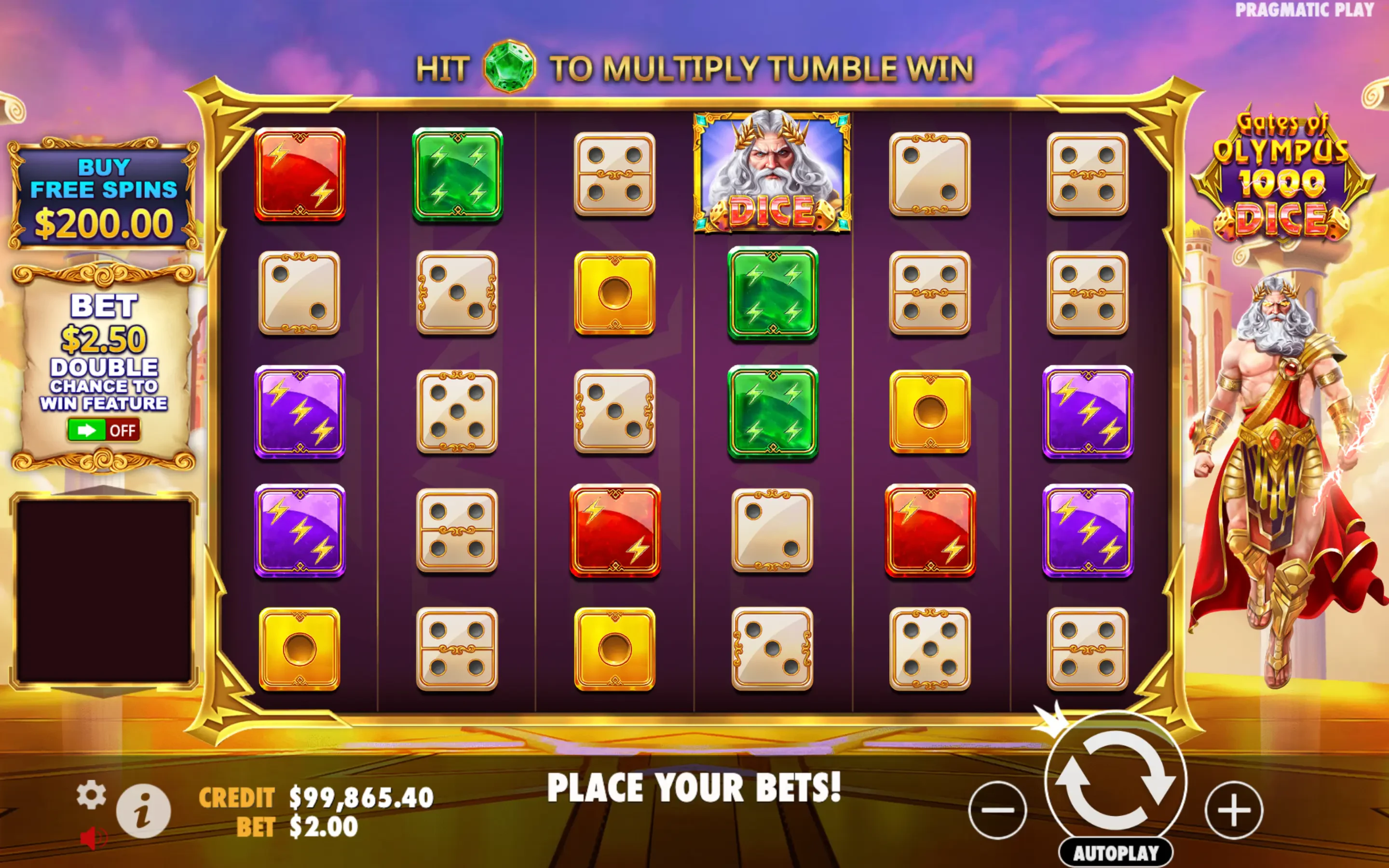 gates of olympus 1000 dice graphismes