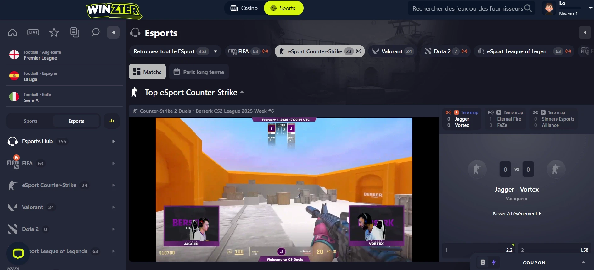 L'esport sur les jeux vidéos compétitifs