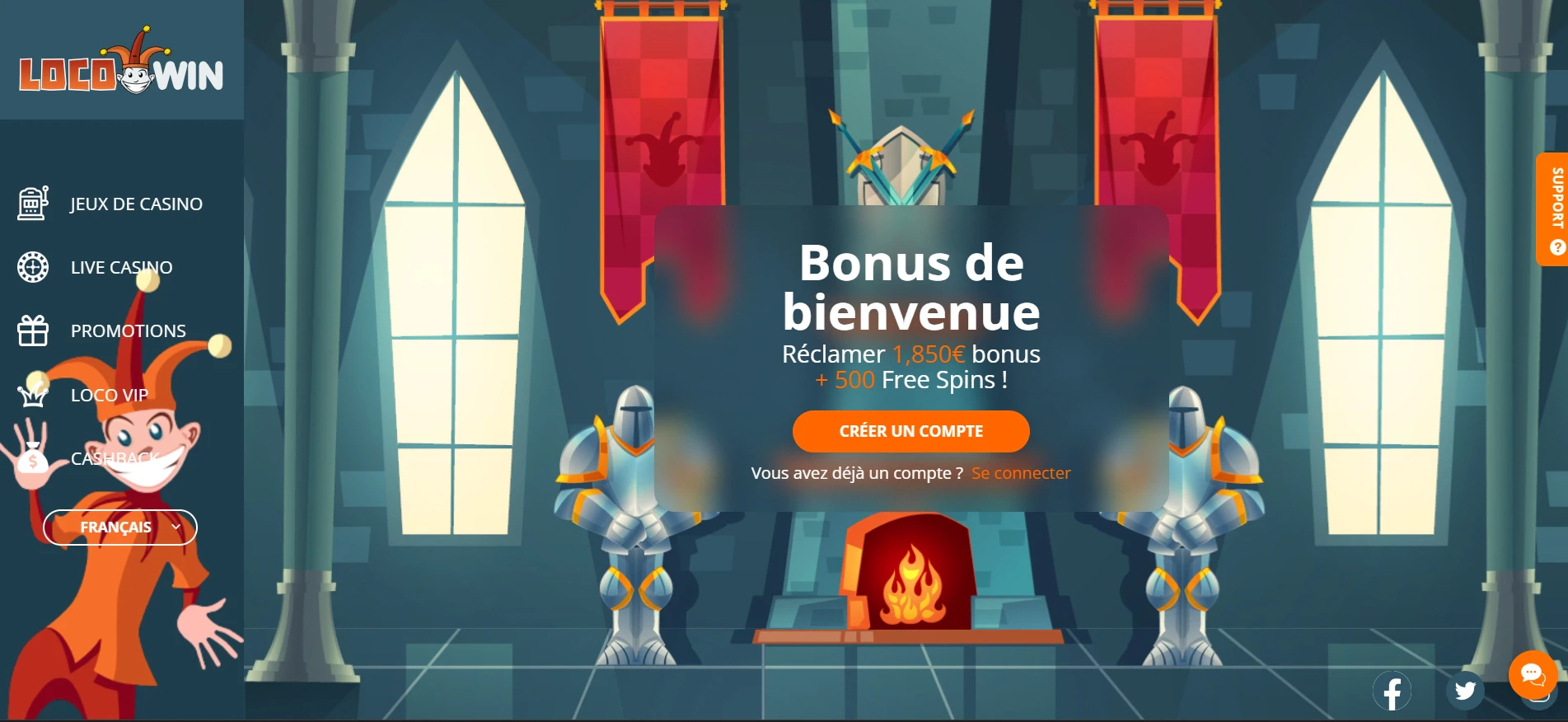 Page d'accueil de Locowin