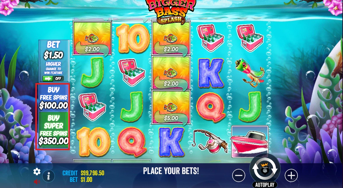 Achat de jeu bonus