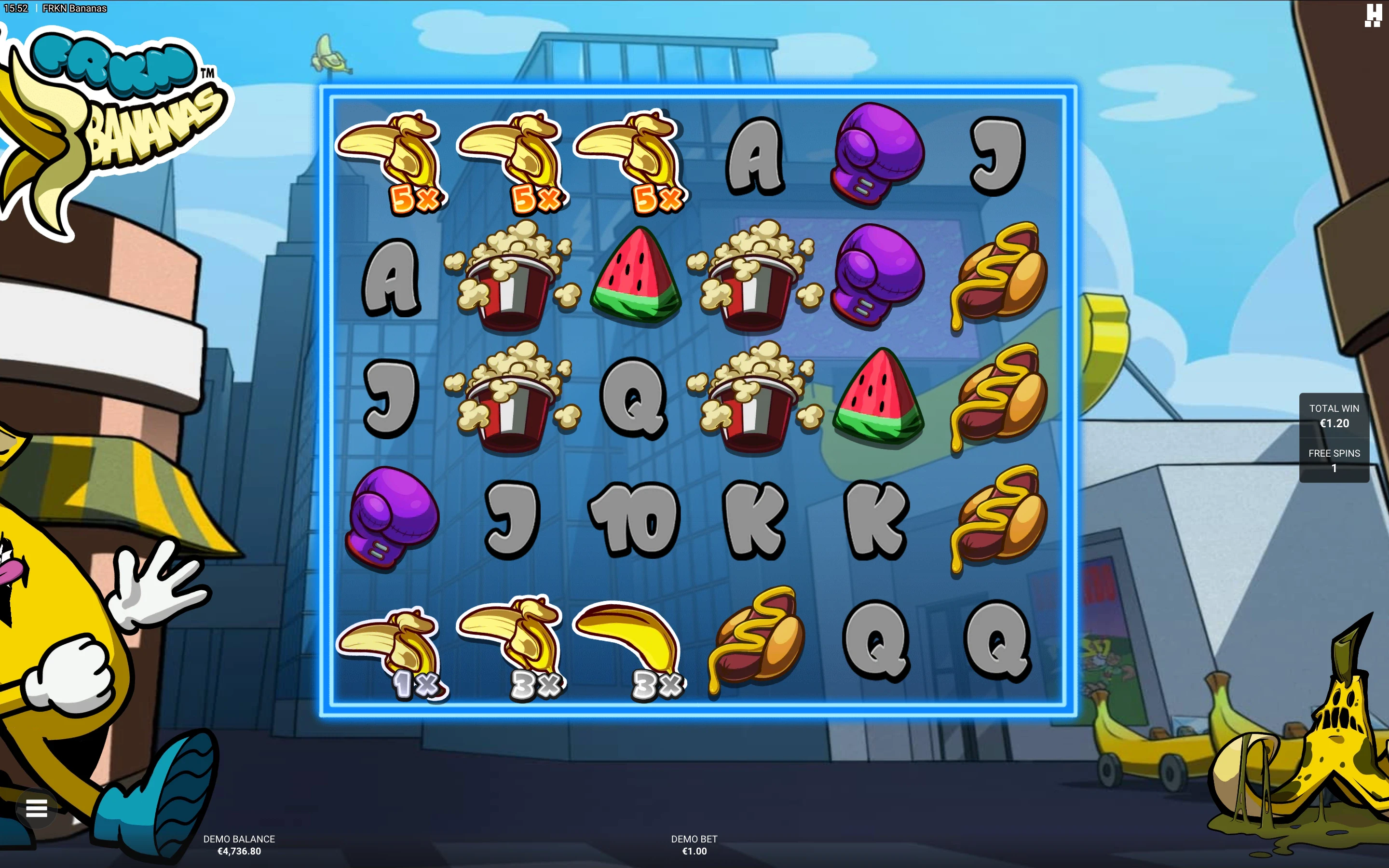 free spins frkn bananas