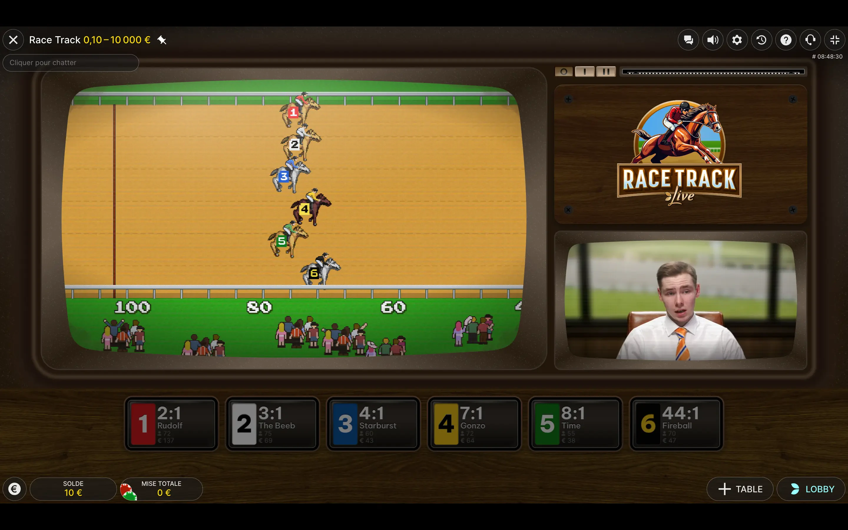 race track live graphismes