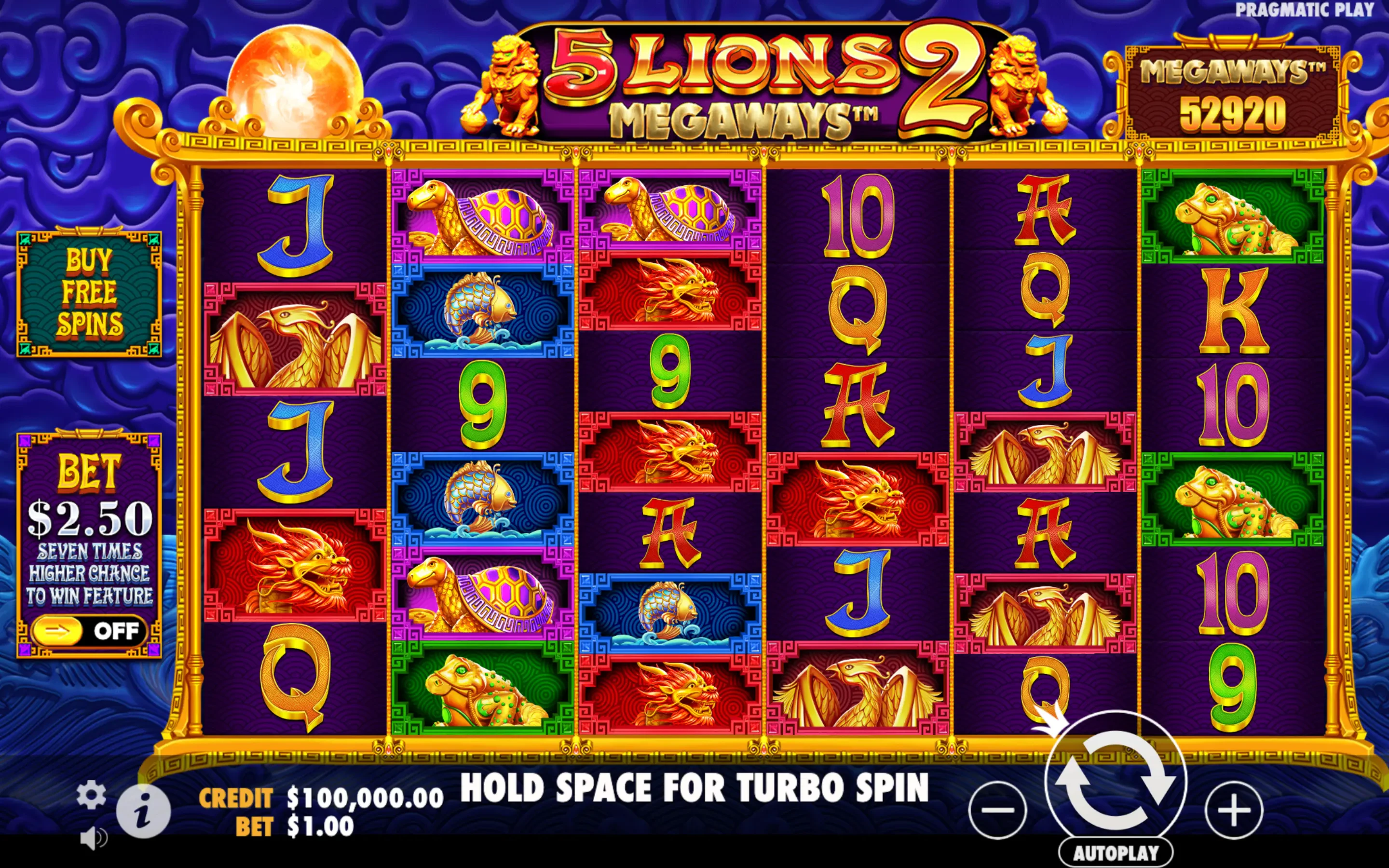 5 lions megaways 2