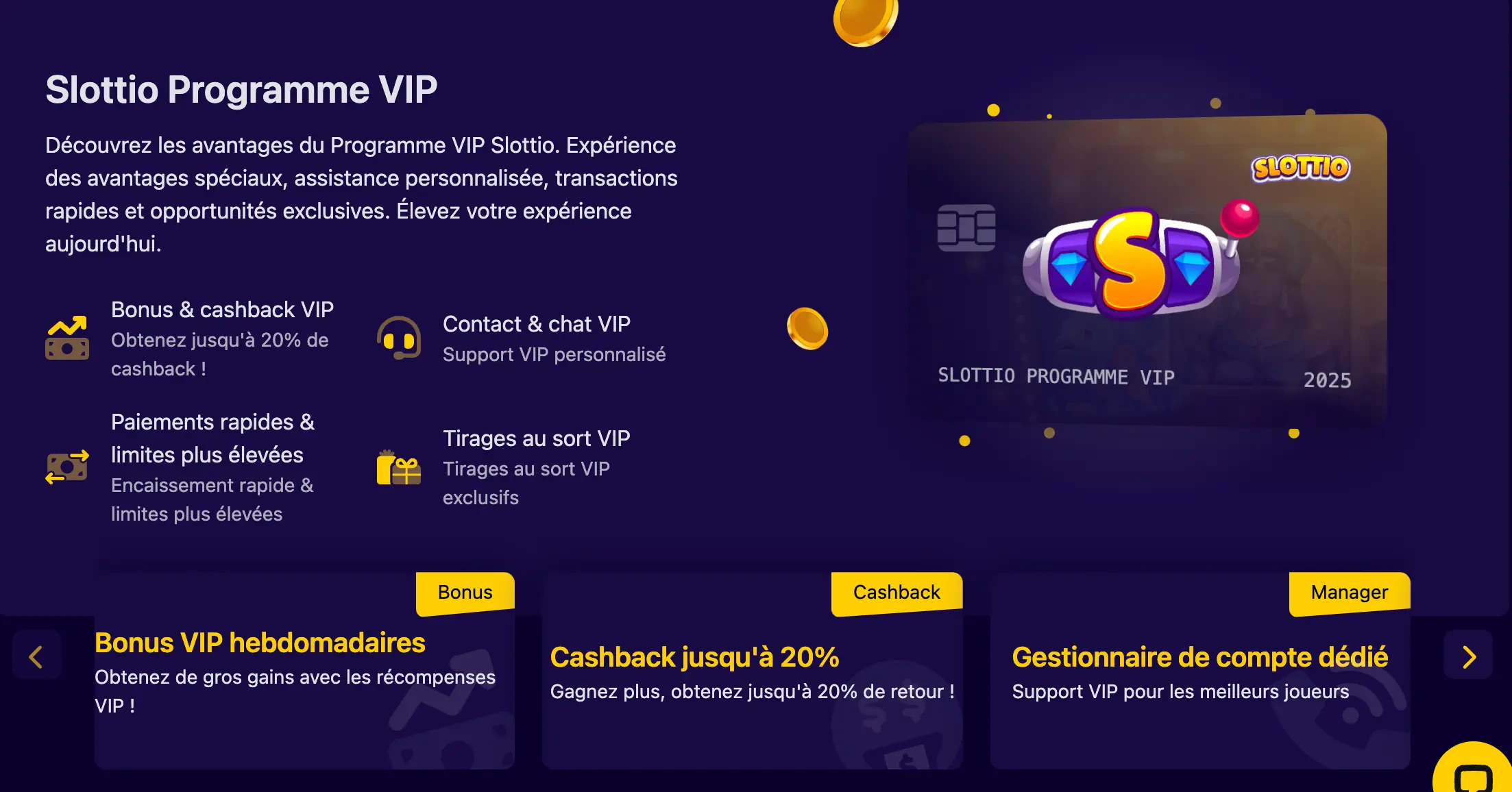 slottio programme vip