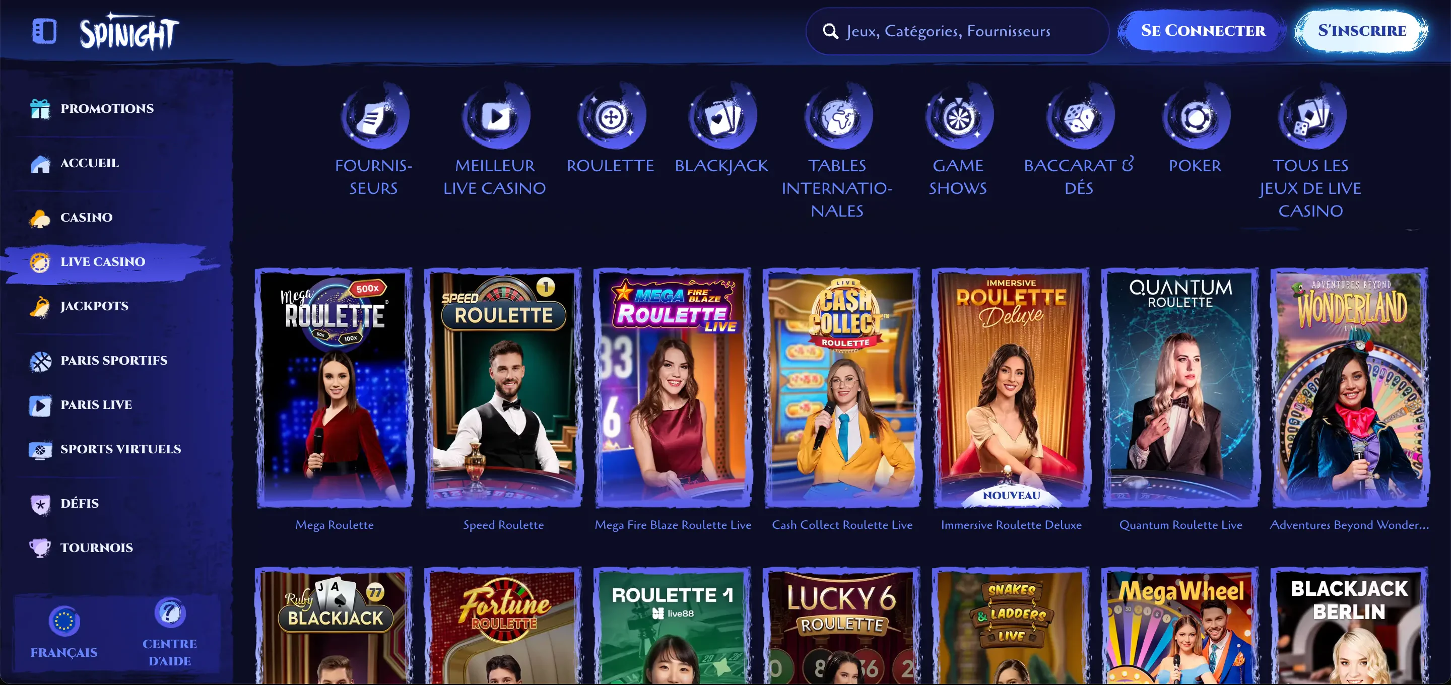 spinight casino en direct