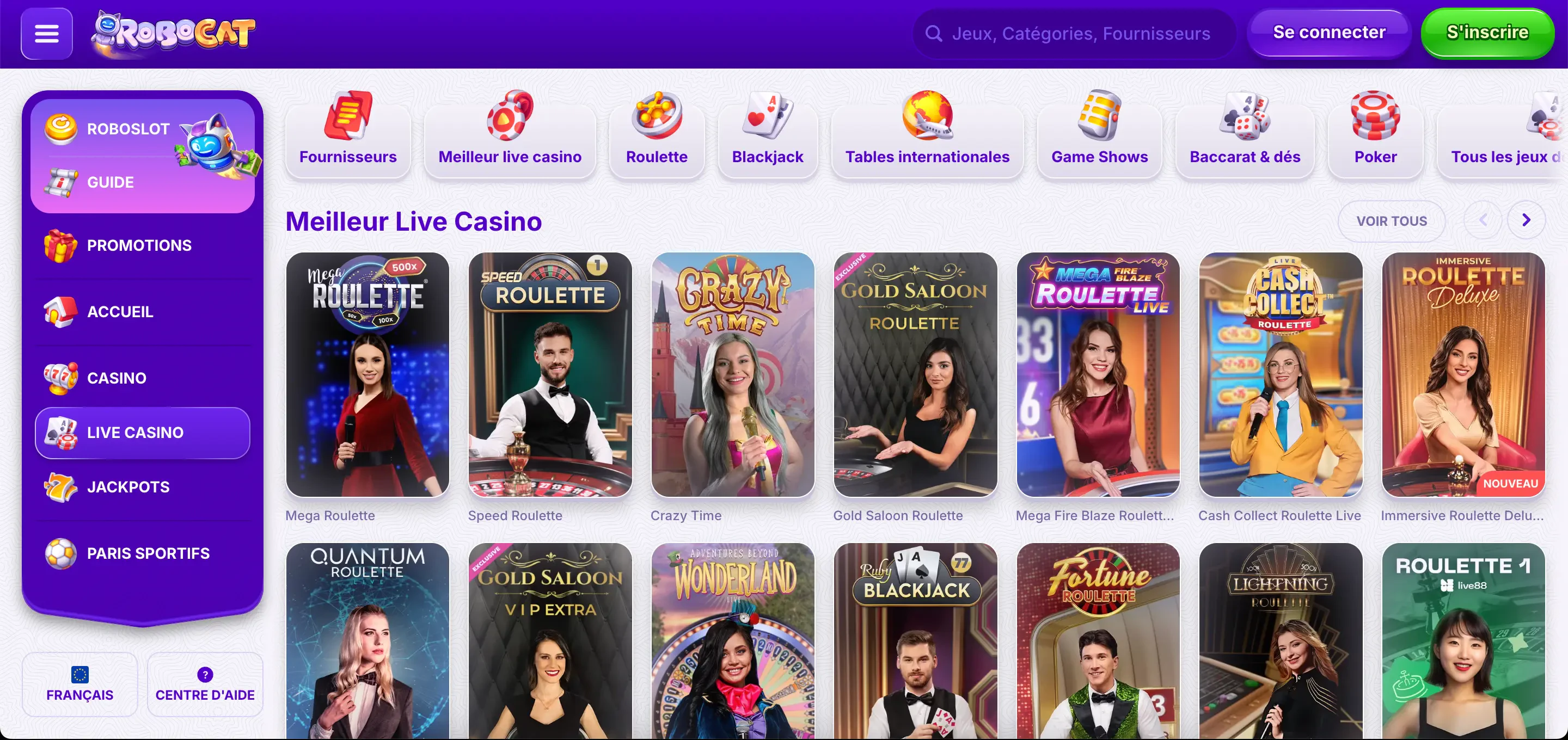 robocat casino en direct