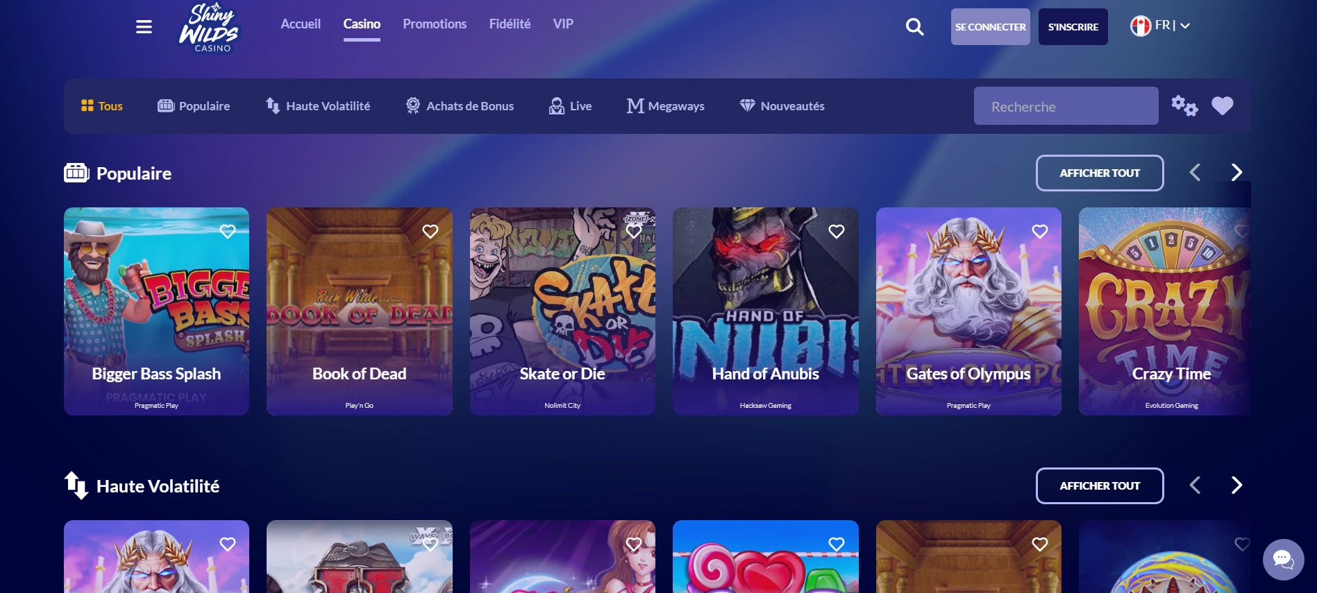 Interface de ShinyWild