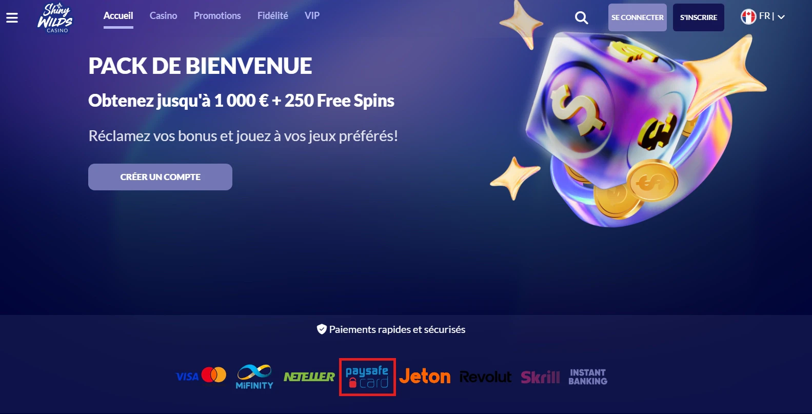 Paysafecard sur ShinyWilds