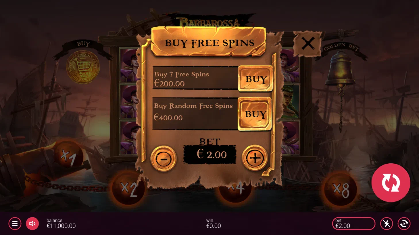 achat de bonus barbarossa revenge