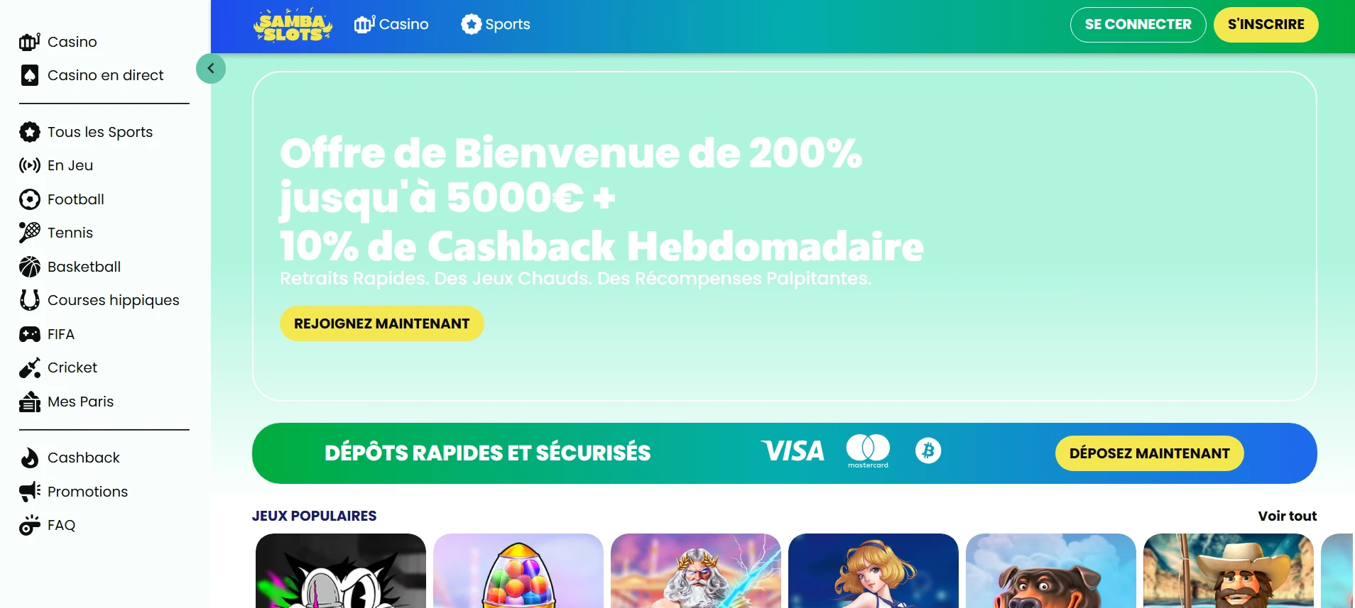 Sambaslots propose les cryptomonnaies