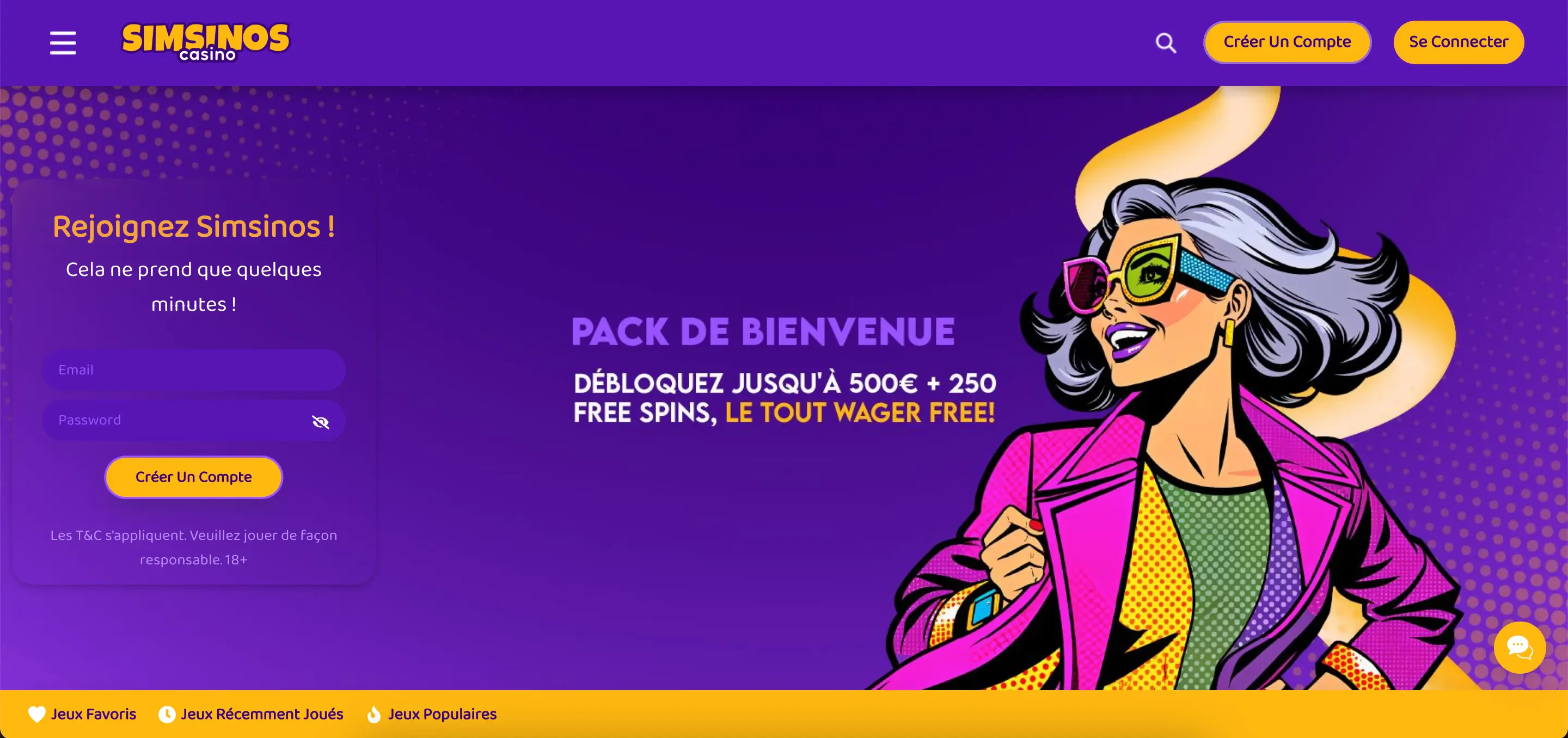 simsinos casino retrait immédiat
