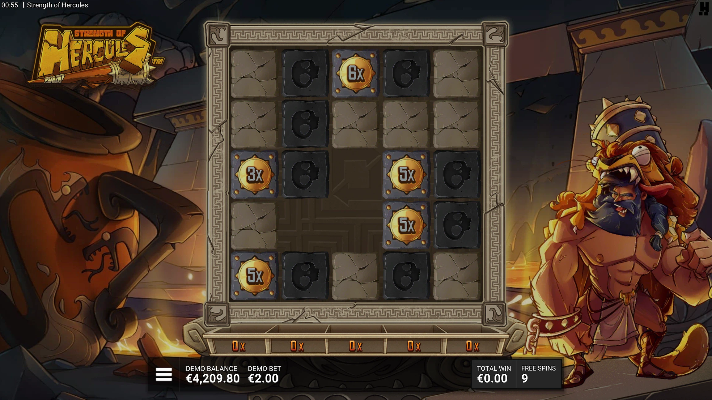 free spins strength of hercules