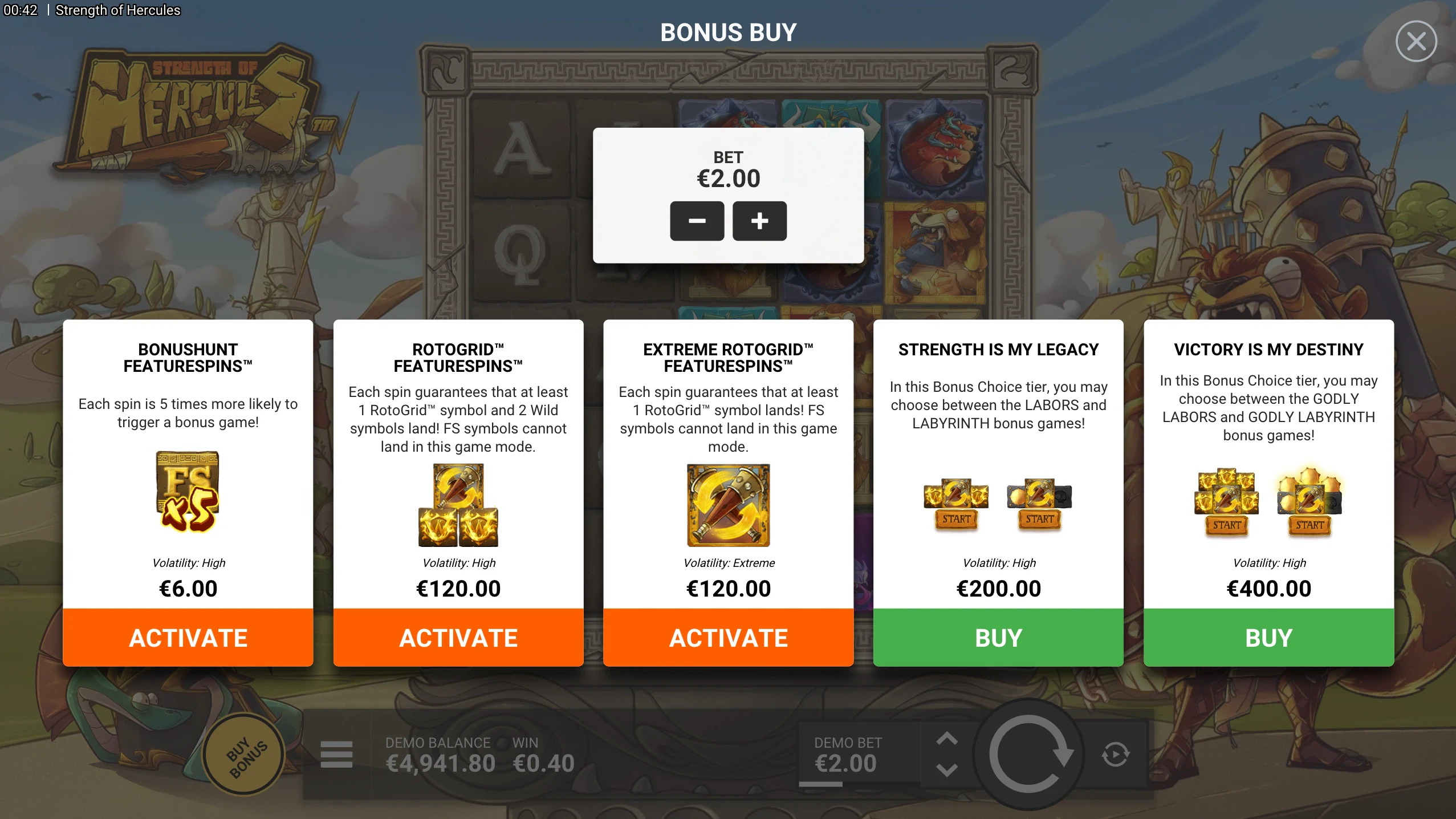 bonus strength of hercules