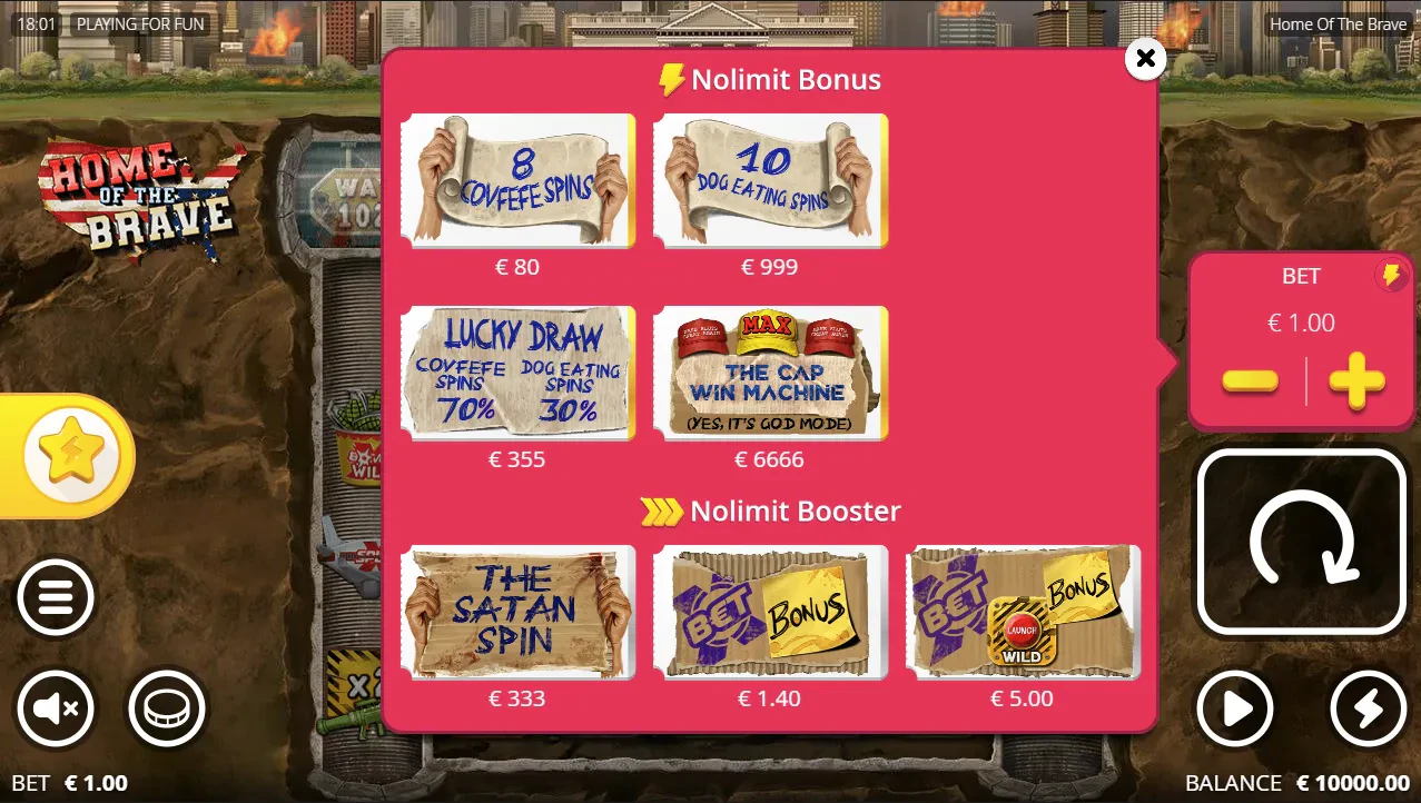 nolimit city bonus et booster
