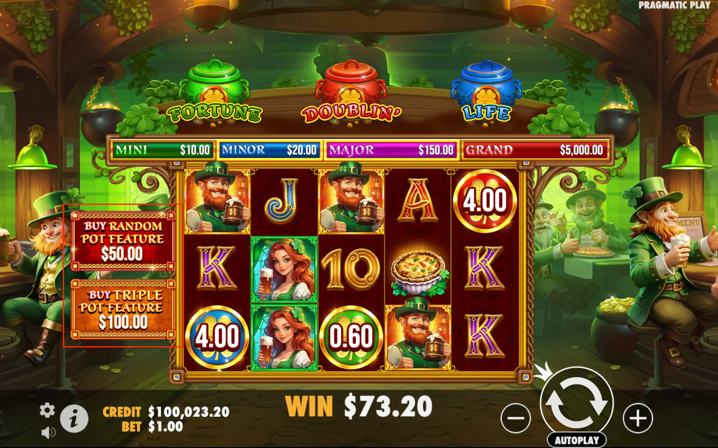 lucky's wild pub bonus buy