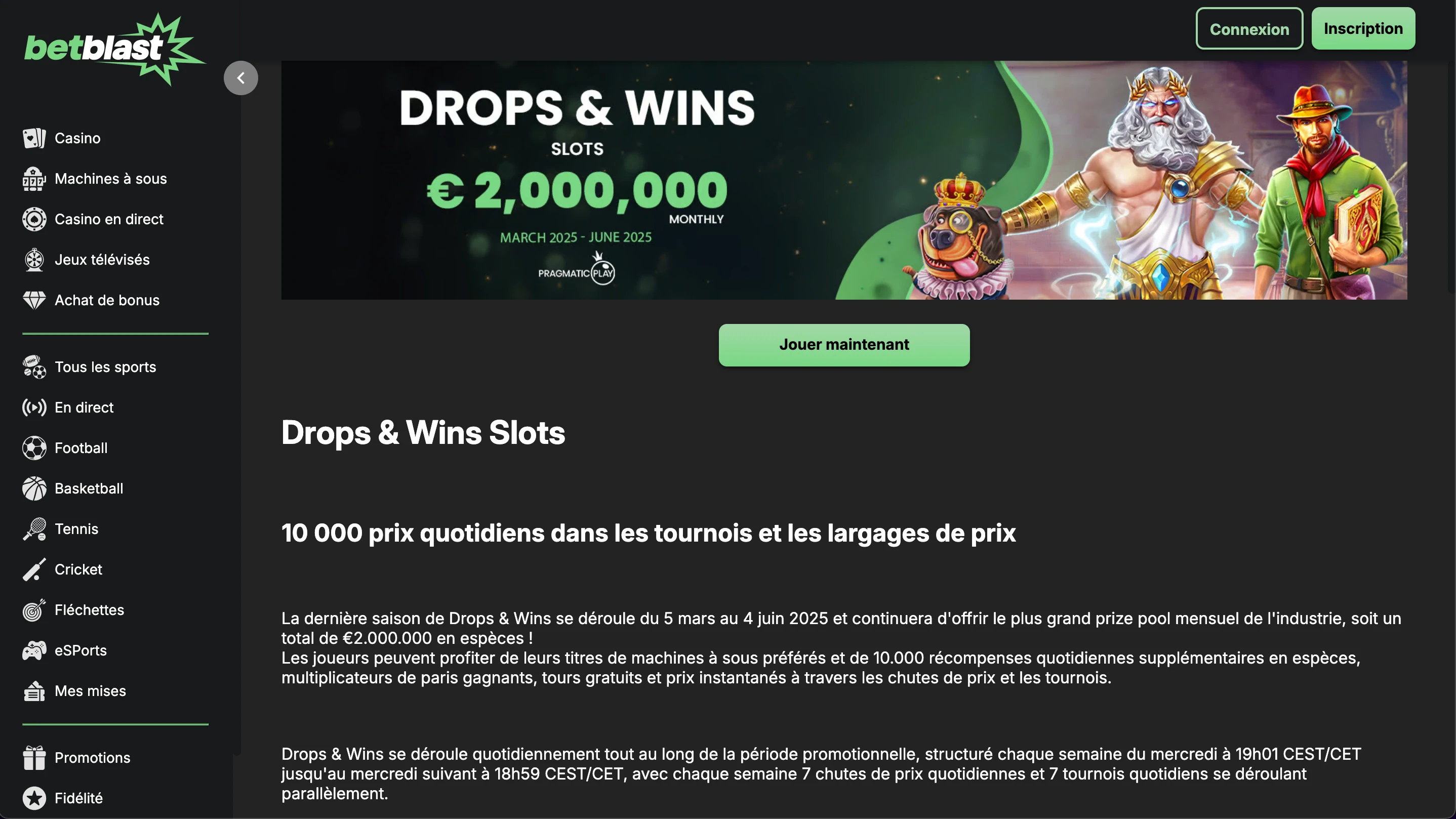 drops & wins betblast