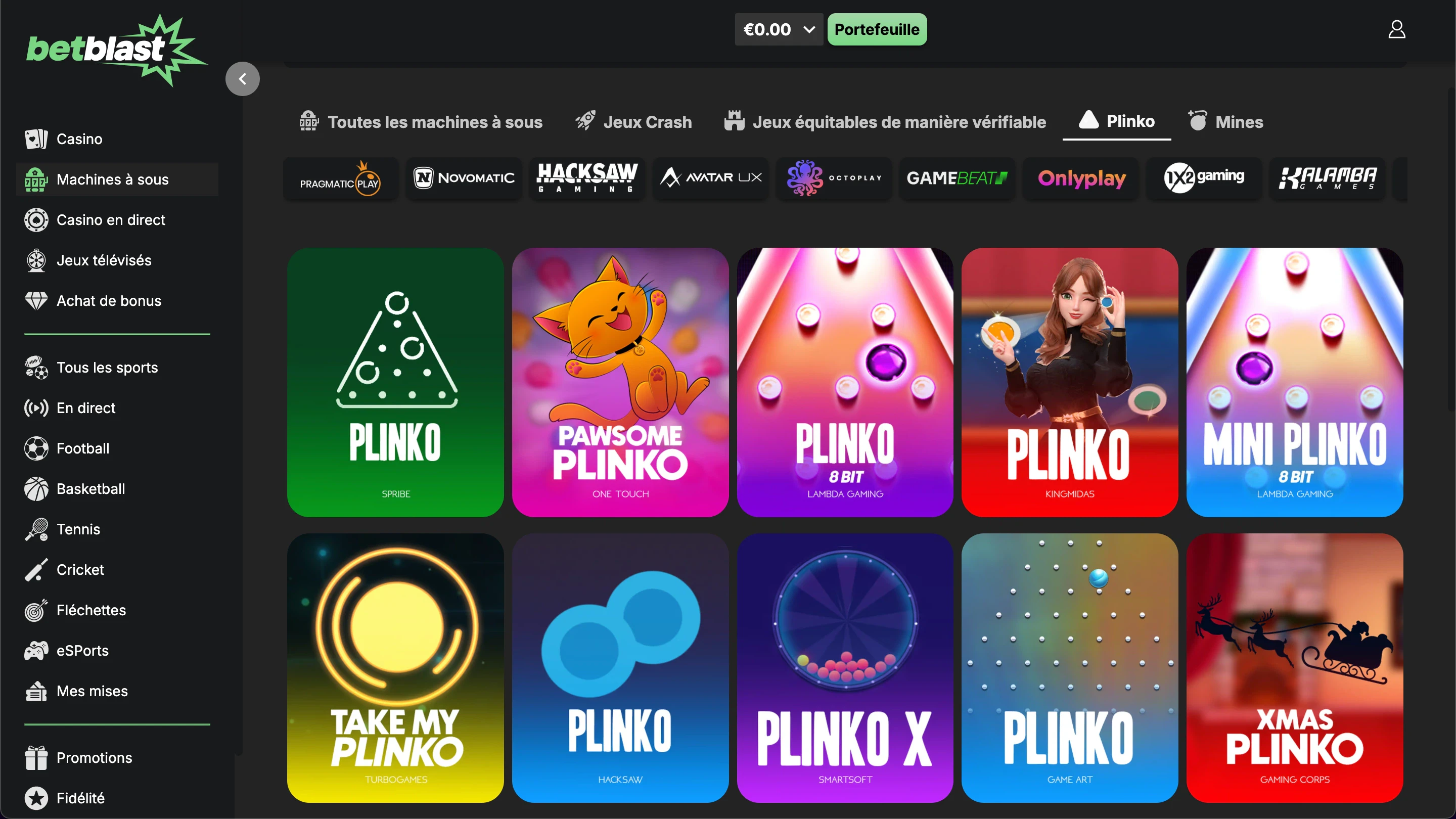 mini-jeux betblast