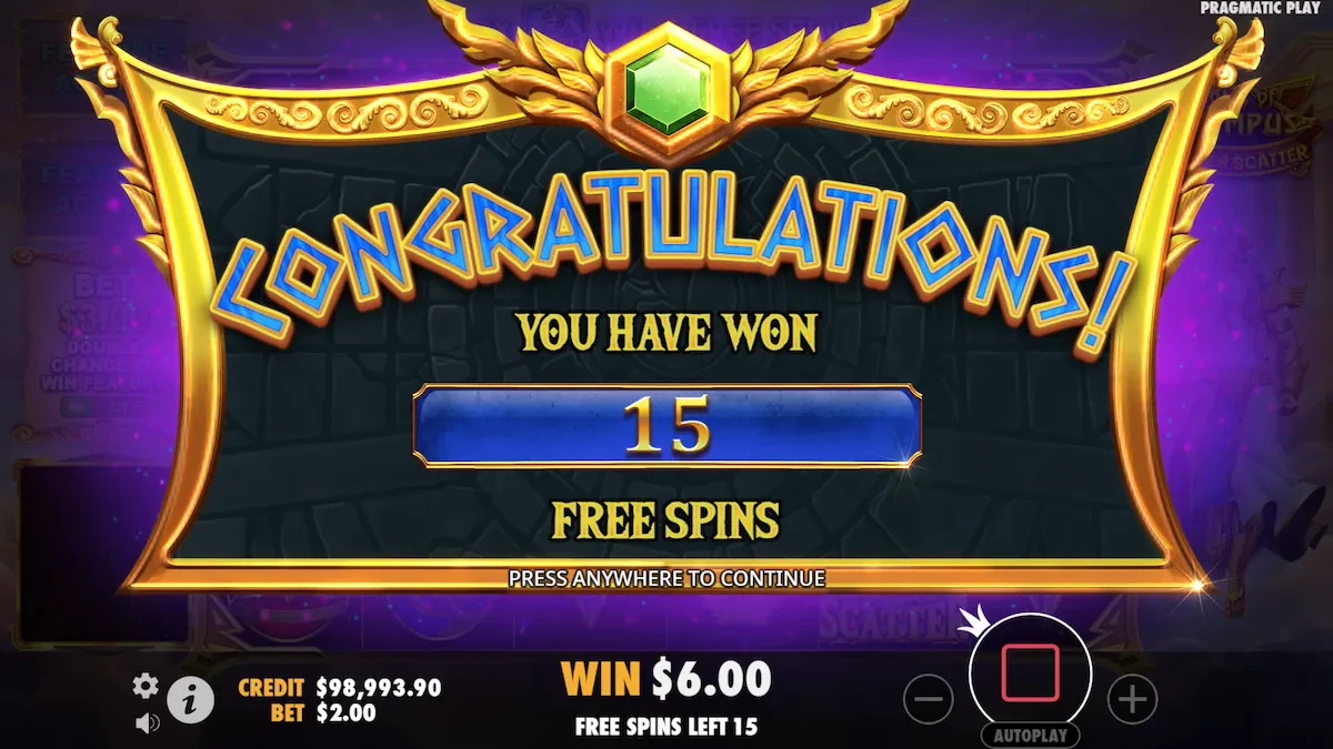 free spins gates of olympus super scatter