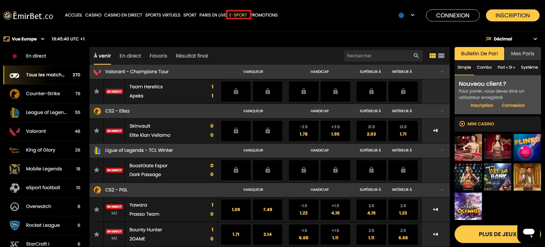 L'esport sur Emirbet