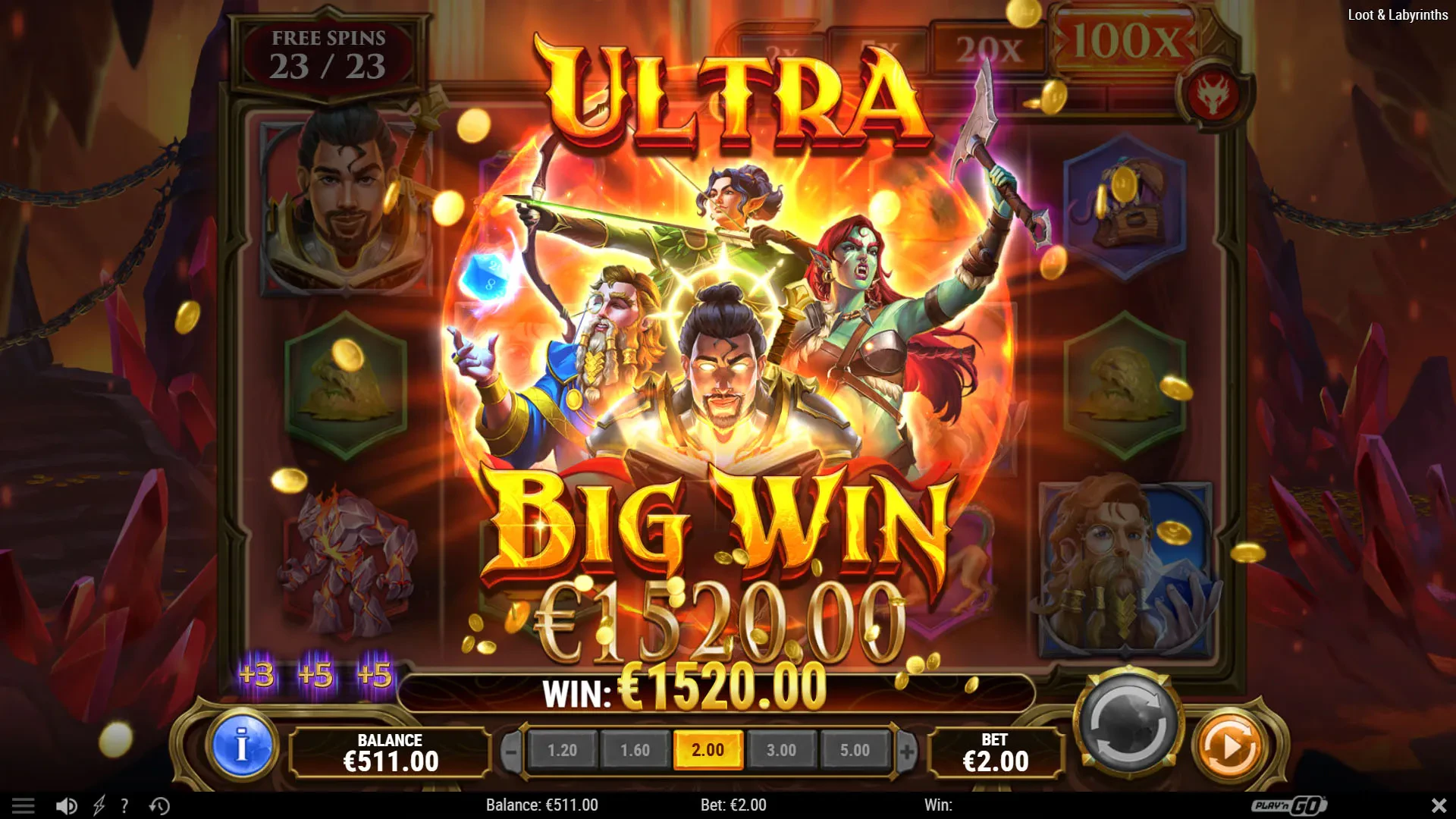 big win sur loot & labyrinths