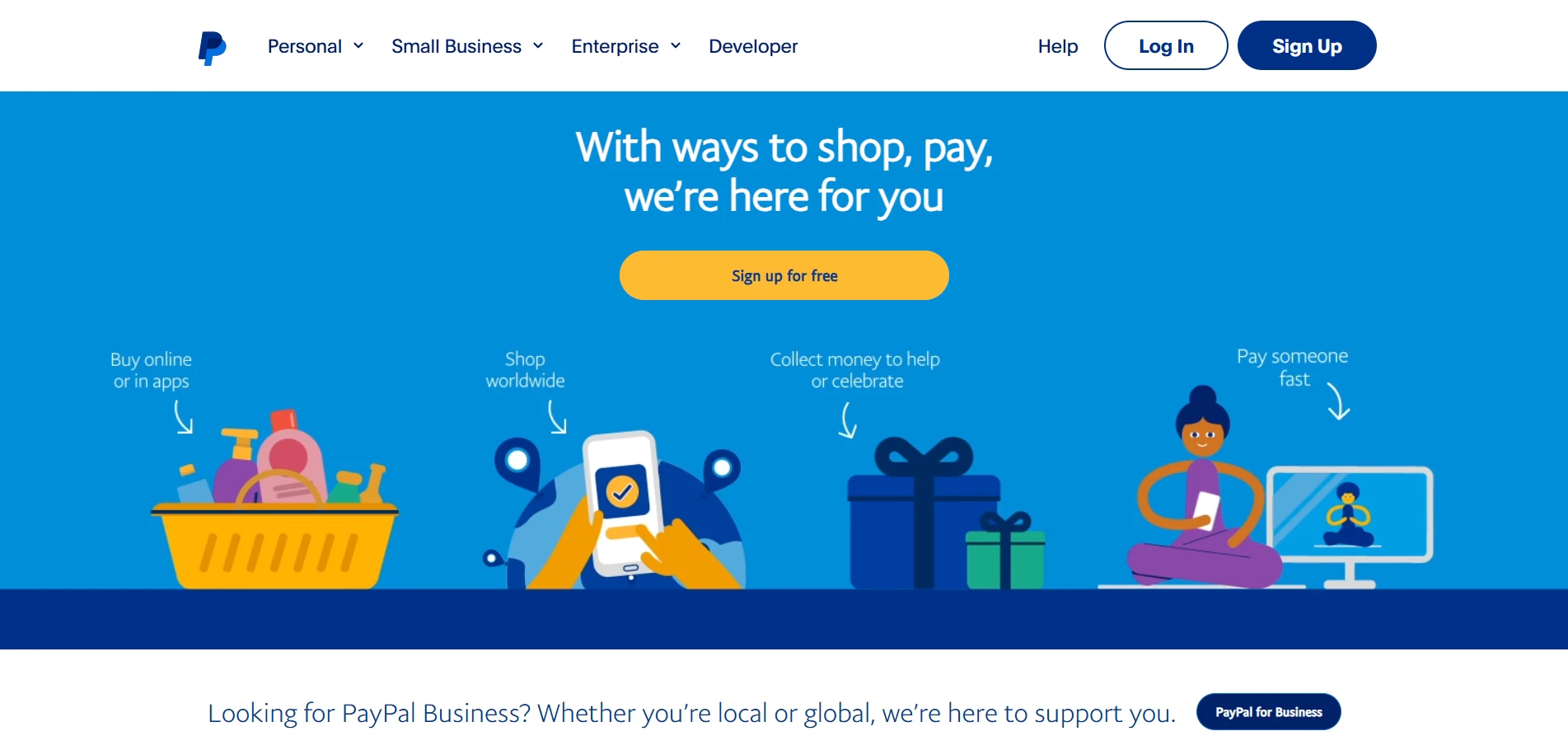 Paypal Homepage