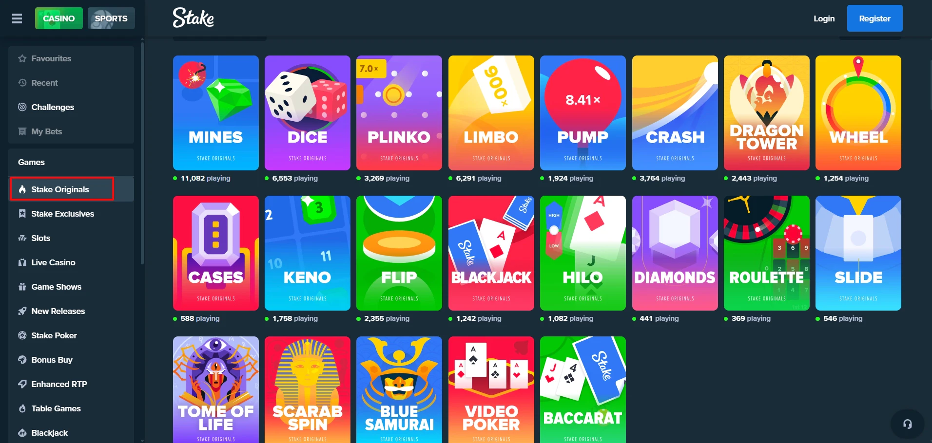 Stake Casino Blockchain Exclusives