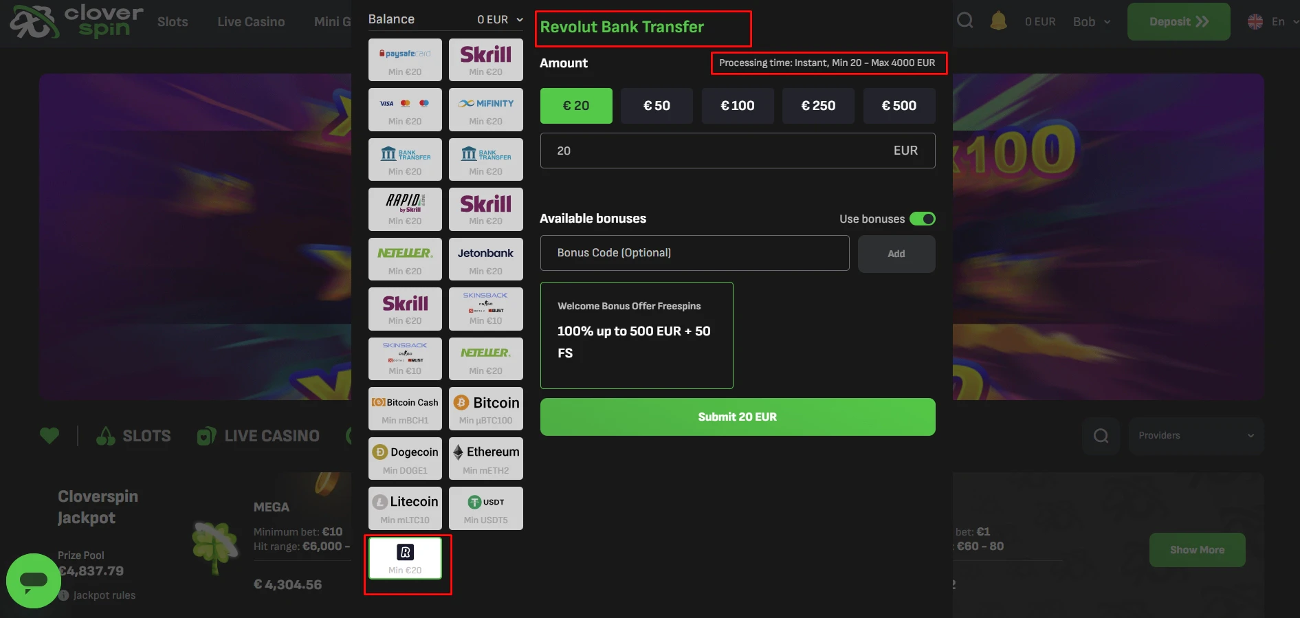 Cloverspin Revolut
