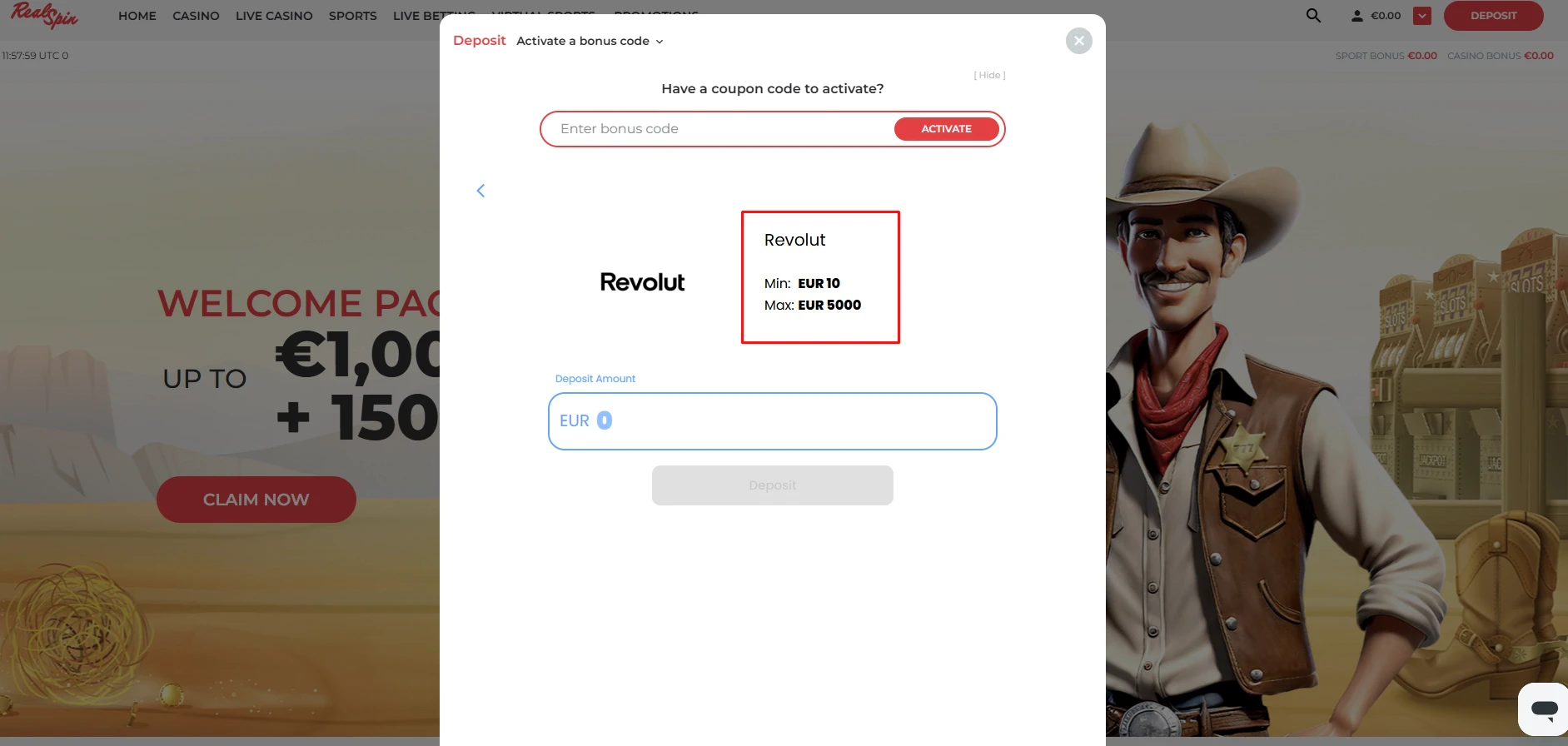 RealSpin Casino Revolut