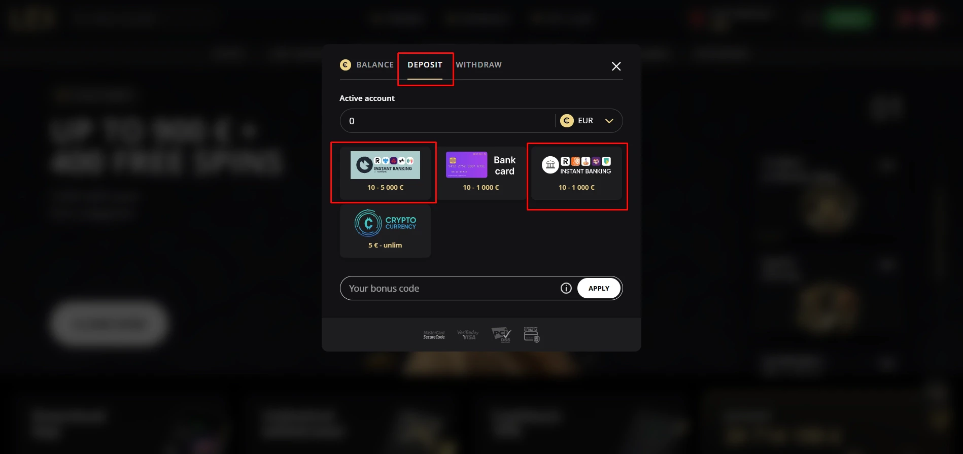 Legzo Casino Revolut