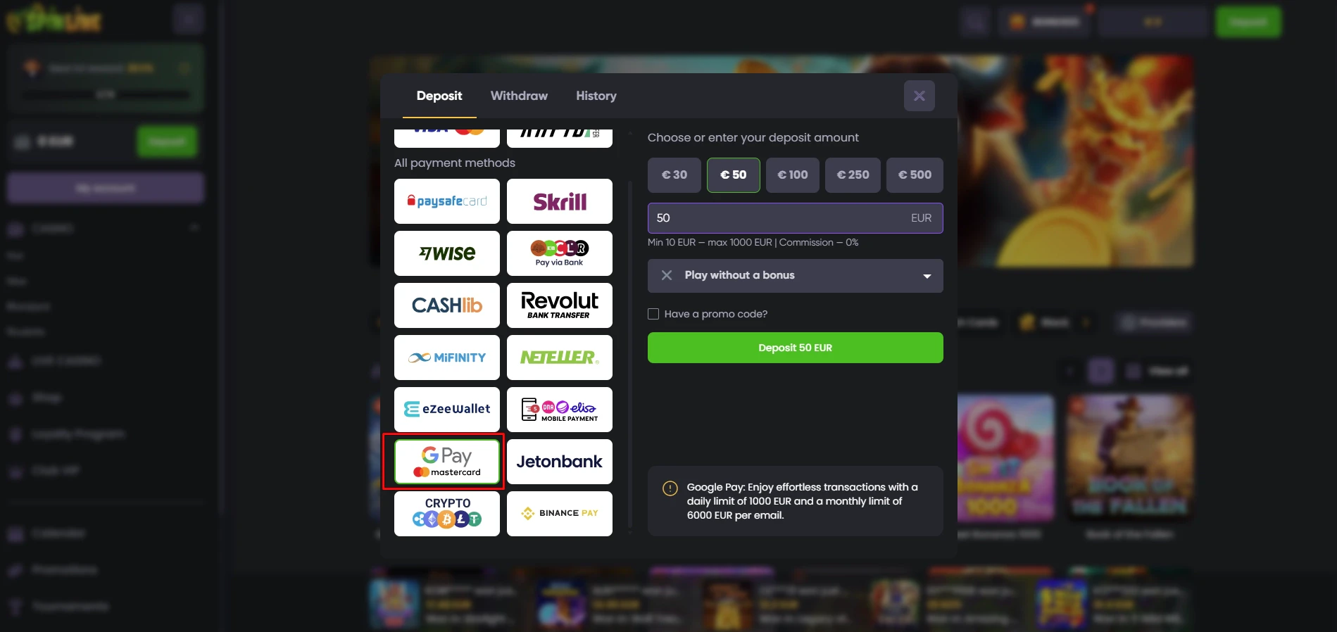 Spinline Google Pay