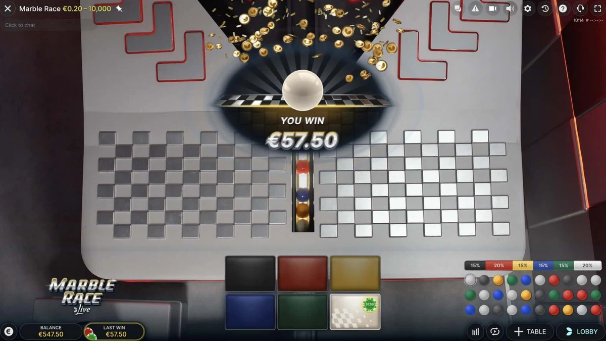 victoire sur marble race live