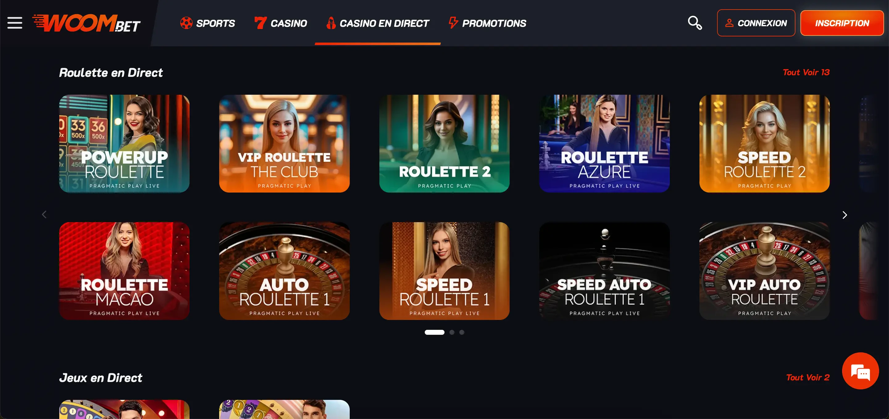 woombet live casino