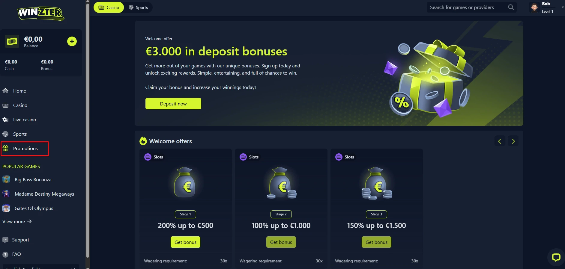 Winzter Casino Promotions