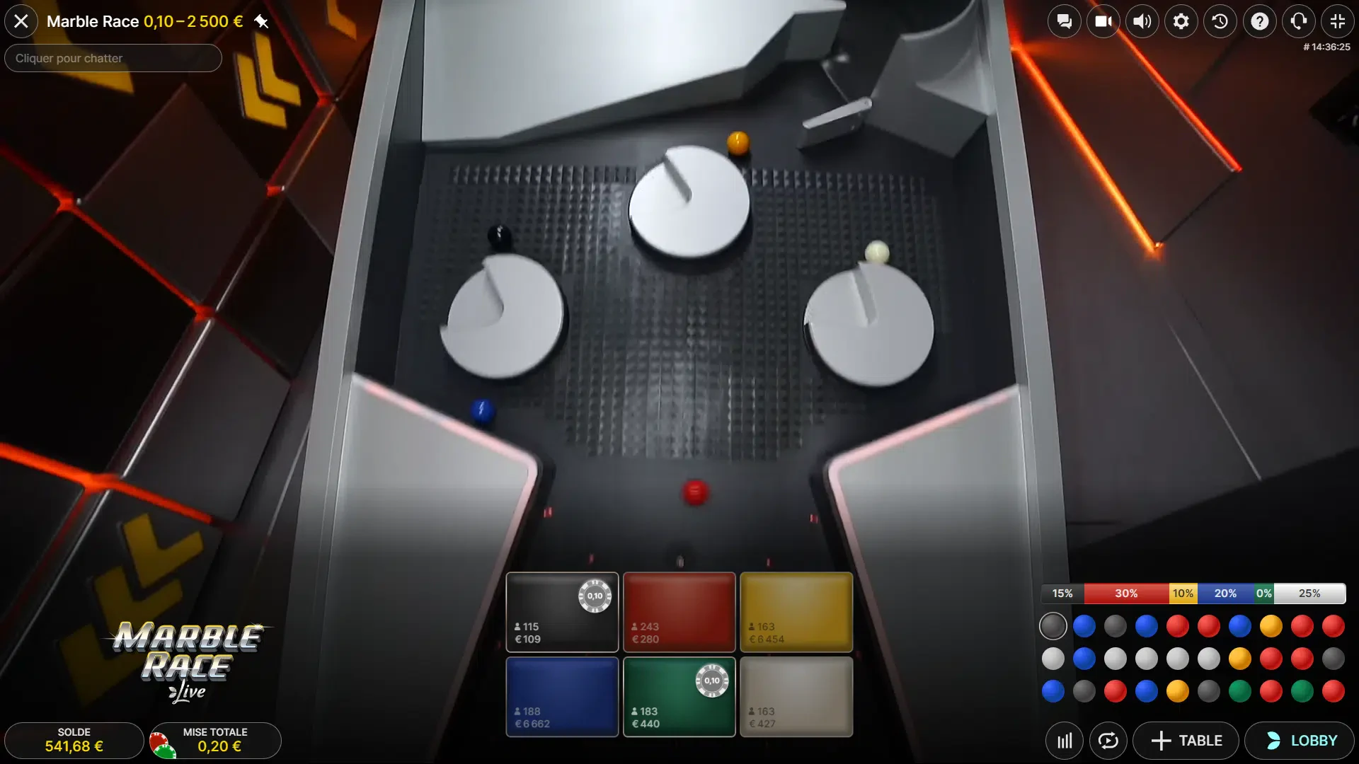 modules interactifs marble race live