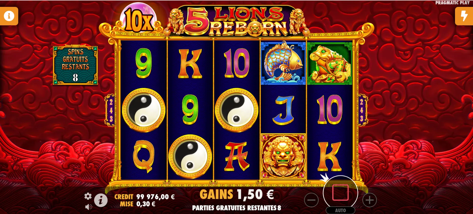 partie bonus multiplicateur x10