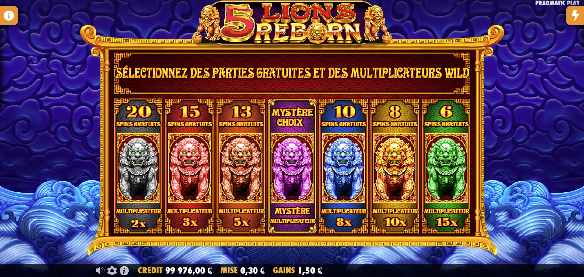 choix de la partie bonus
