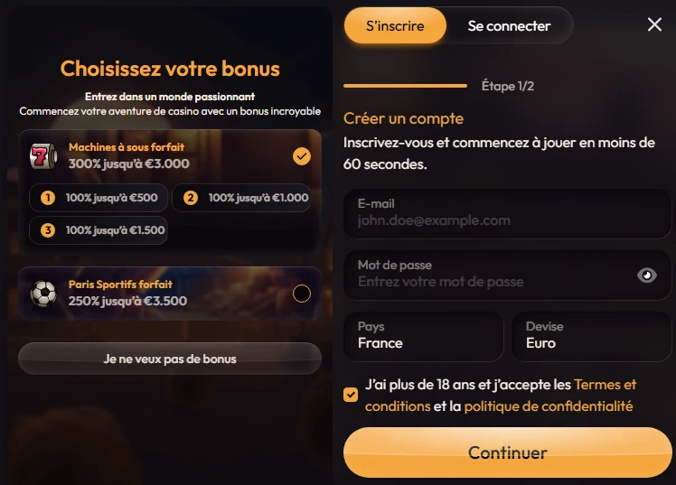 Identifiants de connexion