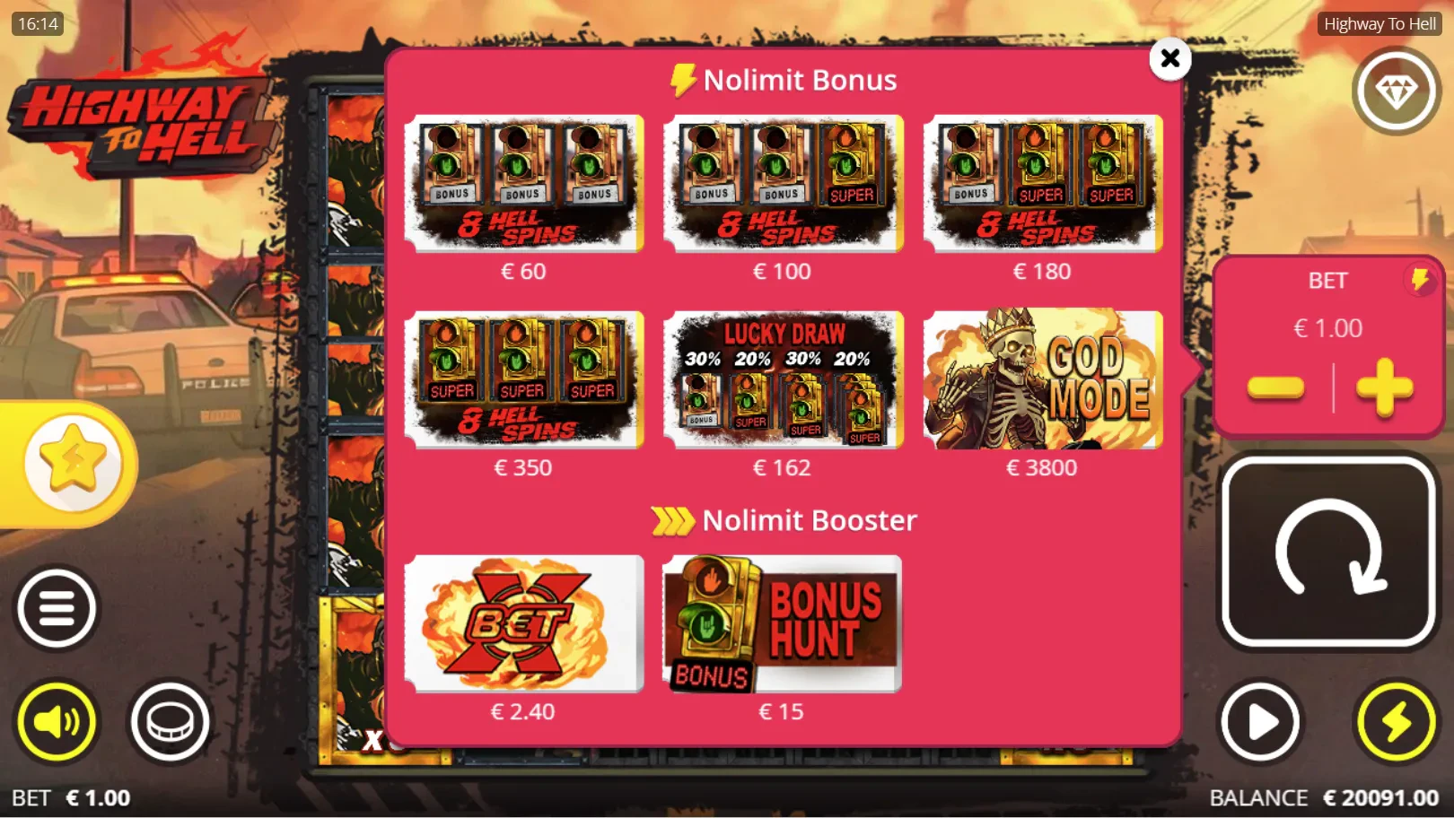 nolimit bonus et booster