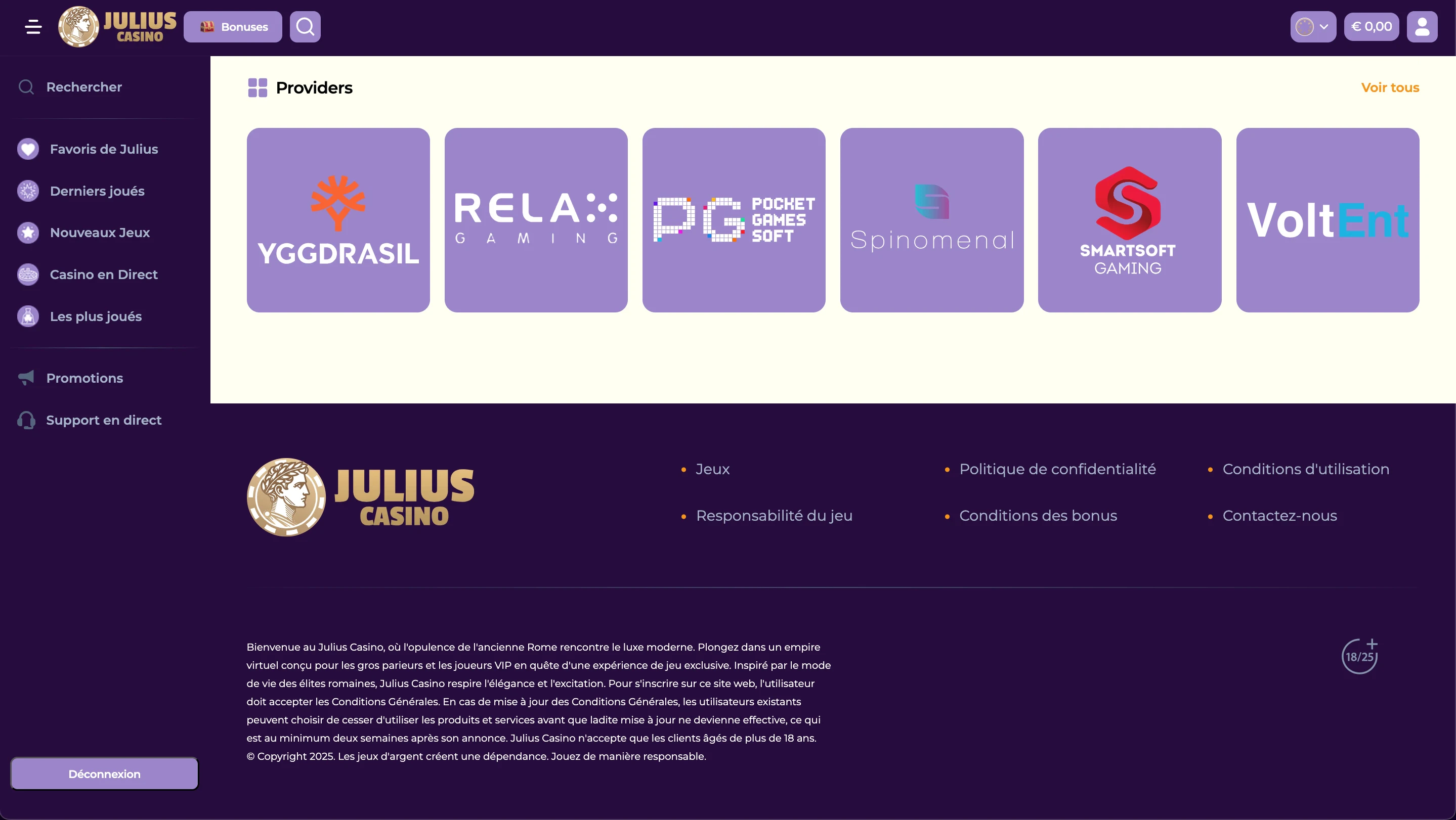 licence julius casino