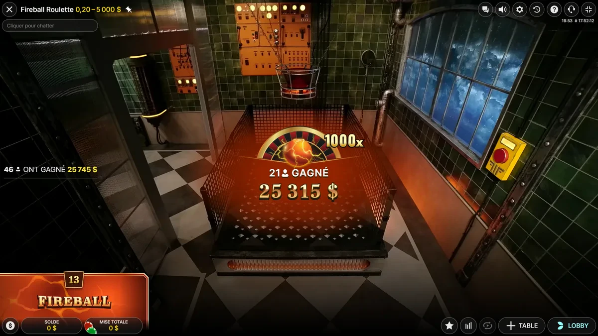 big win fireball roulette