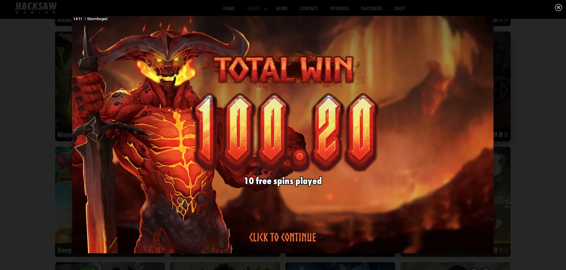 Stormforged Free Spins Round