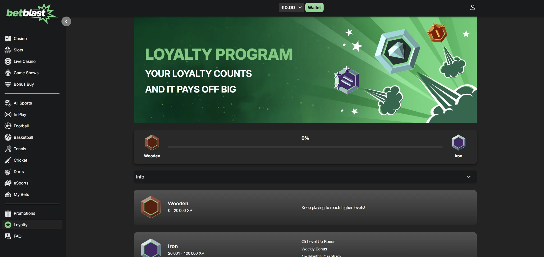 Betblast Loyalty Program